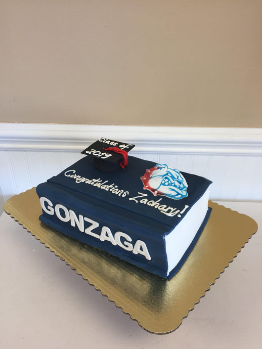 2025 Gonzaga Graduation Textbook Cake for 25 people