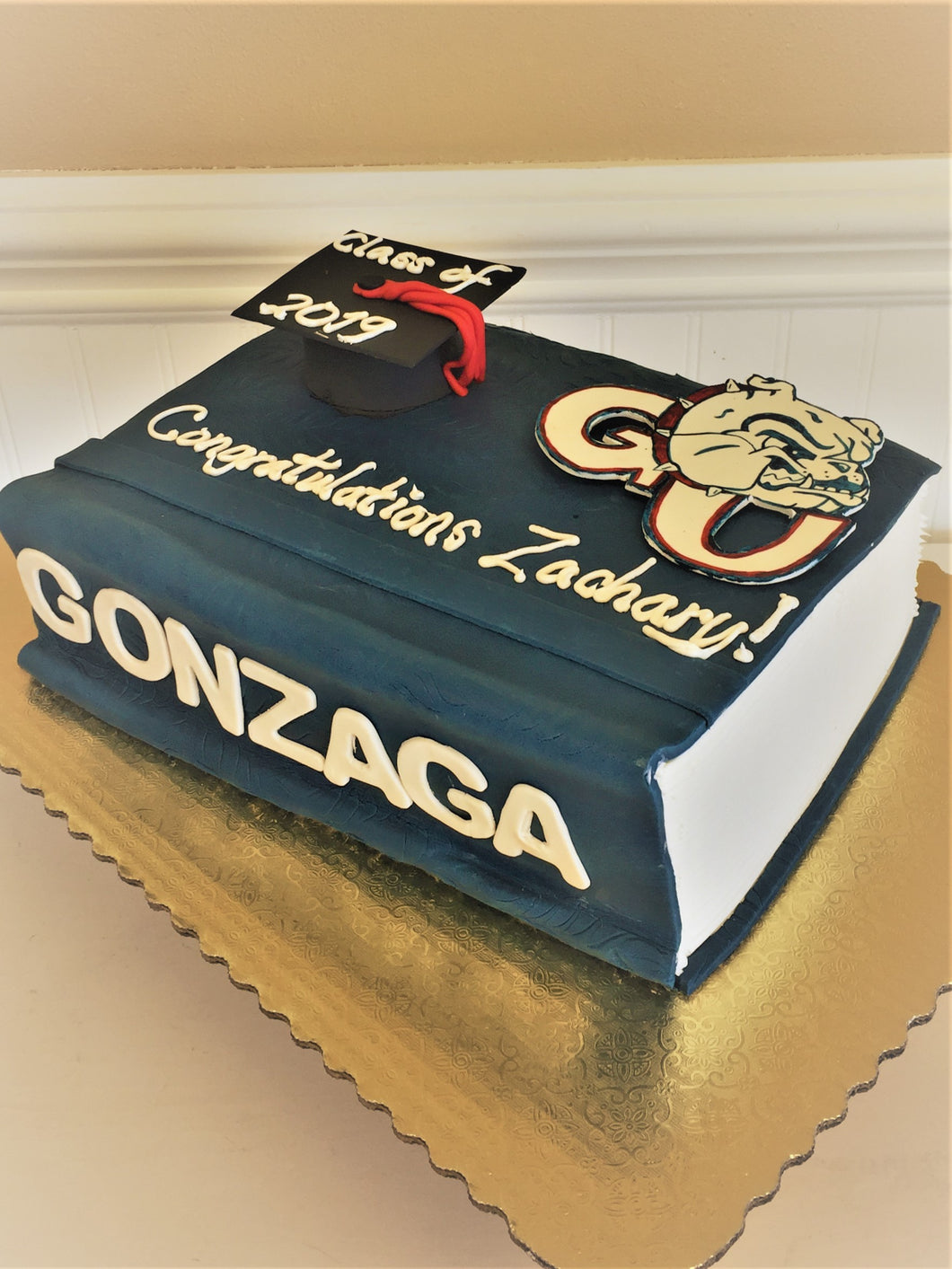 2024 Gonzaga Graduation Textbook Cake for 25 people
